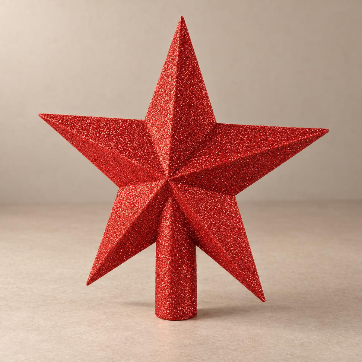 STERN für die Baumspitze 21/4,5/21 cm - Rot, Kunststoff (21cm) - Atmosphera Createur d´interieur