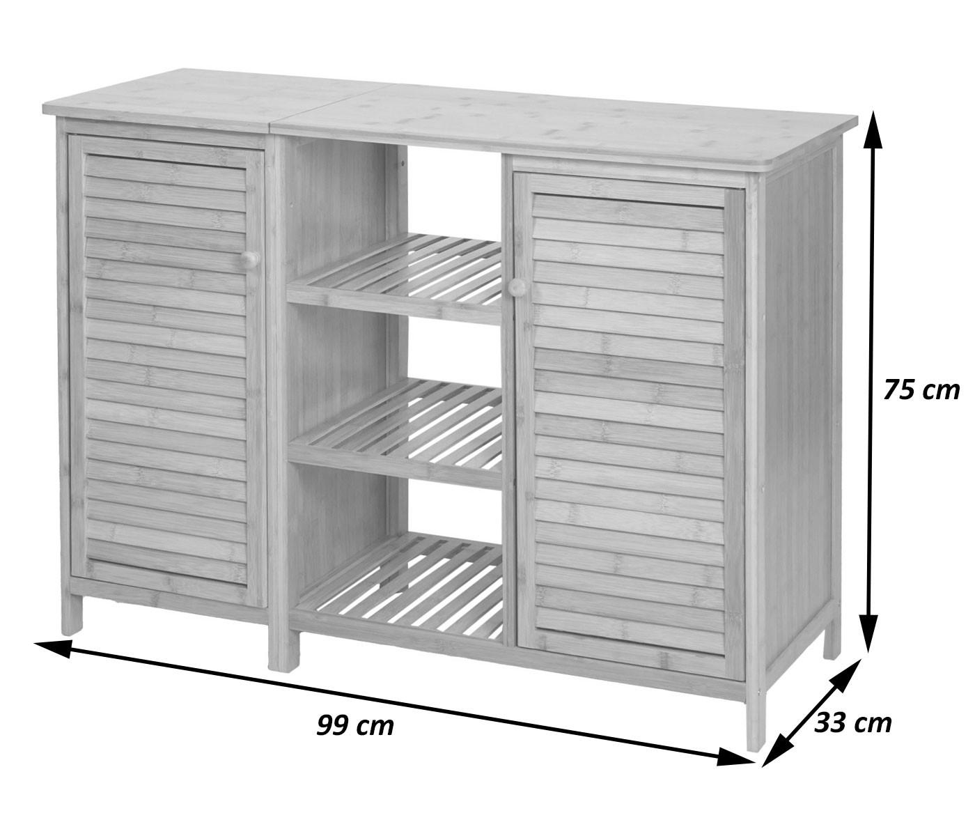 BADEZIMMERSCHRANK Braun - Braun, Holz (99/75/33cm) - MCW