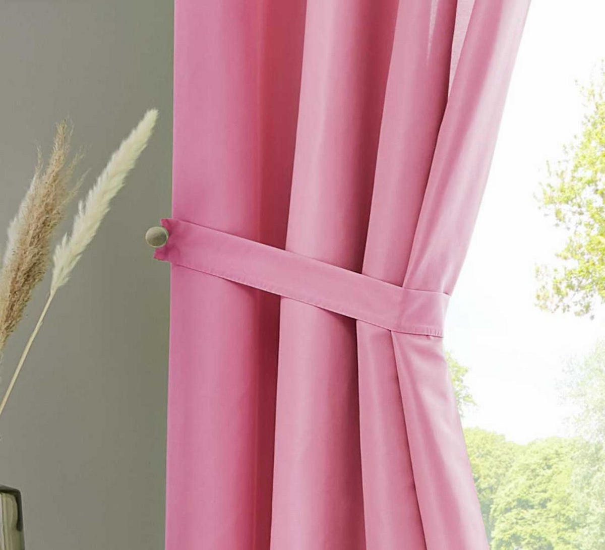 VORHANG 2ER SET POTSDAM HxB 175x140 cm Pink - Pink, Textil (140/175cm) - Gardinenbox
