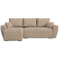 ECKSOFA Rotterdam mit Schlaffunktion Beige Bouclé - Creme, Textil (238/141cm) - Bromarkt