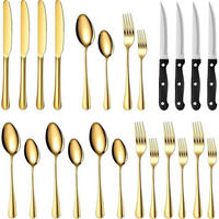 BESTECKSET Gold Matt 24-teilig für 4 Personen - Goldfarben, Metall