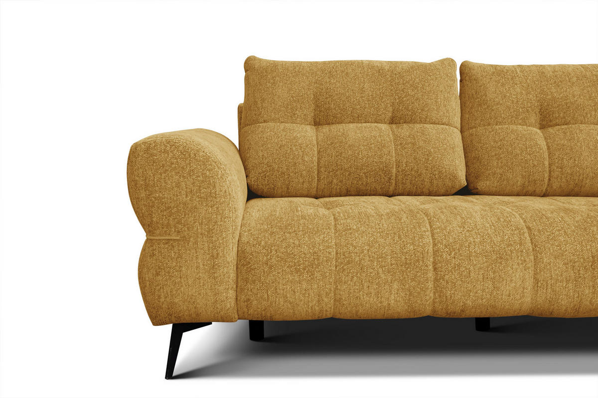 SOFA SALVINI 3-Sitzer, gelb - Gelb, Holz/Textil (237/88/99cm) - Courtois Laville