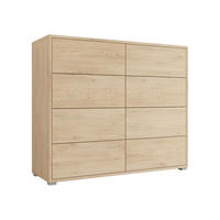 KOMMODE Gesita K8SZ - Eichefarben/Silberfarben, Holzwerkstoff/Kunststoff (120/93/41cm) - MIRJAN24