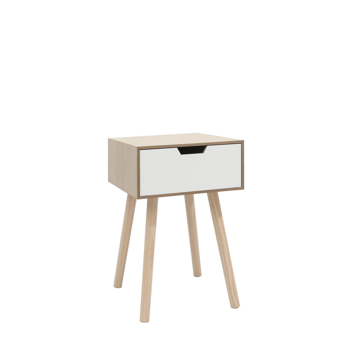 NACHTTISCH MIT 1 SCHUBLADE Nara Zweifarbig 34 cm x 51 cm - Multicolor, Holzwerkstoff (34/51/34cm)