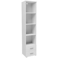 BÜCHERREGAL CR3-ST3 Weiß 40/34/180 cm - Weiß, Holzwerkstoff (40/180/34cm)