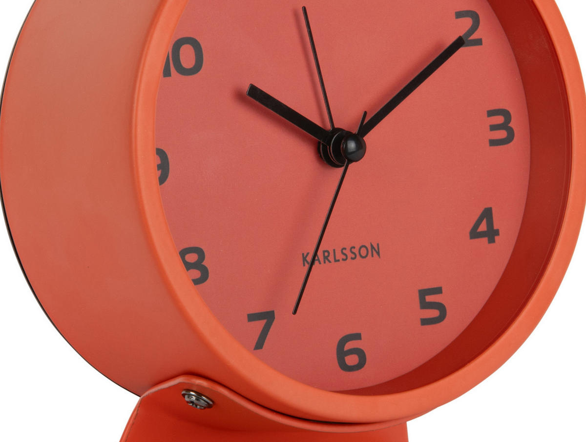 WECKER Cool Retro Orange 11/11/13 cm - Orange, Metall (11/13/11cm) - Karlsson