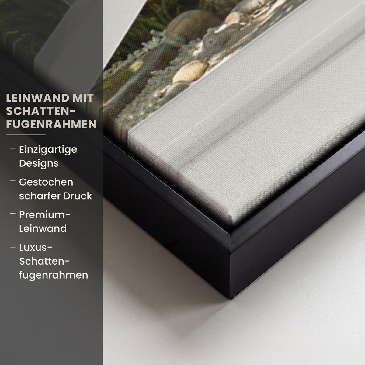 LEINWAND Bilder mit Rahmen - Aussicht - Baum - Meer - Palme - Hügel - Strand - Blau - 90x90 - Blau, Textil (90/90cm) - MuchoWow