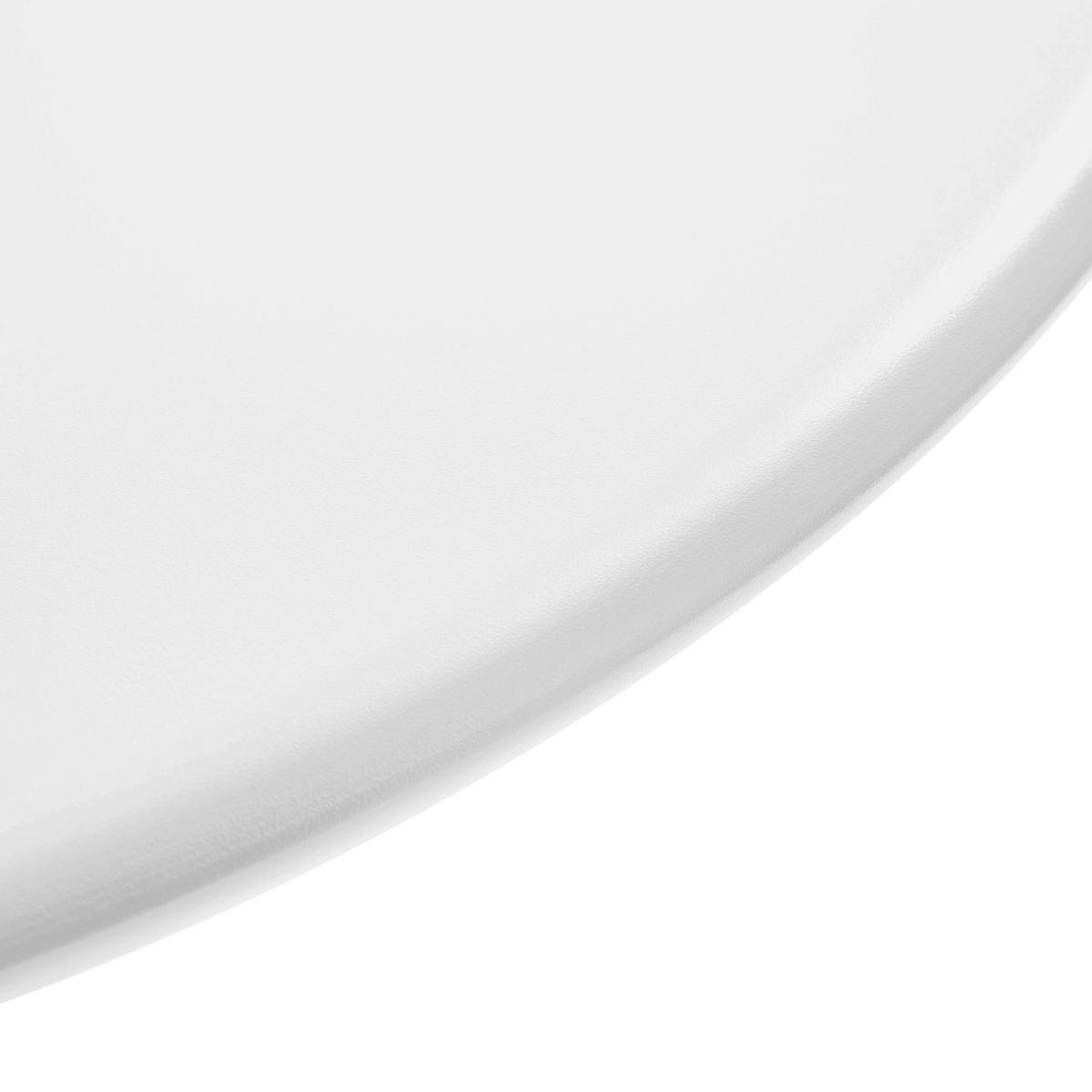 BISTROTISCH, Weiß - Weiß, Metall (70/70/72cm) - Oviala