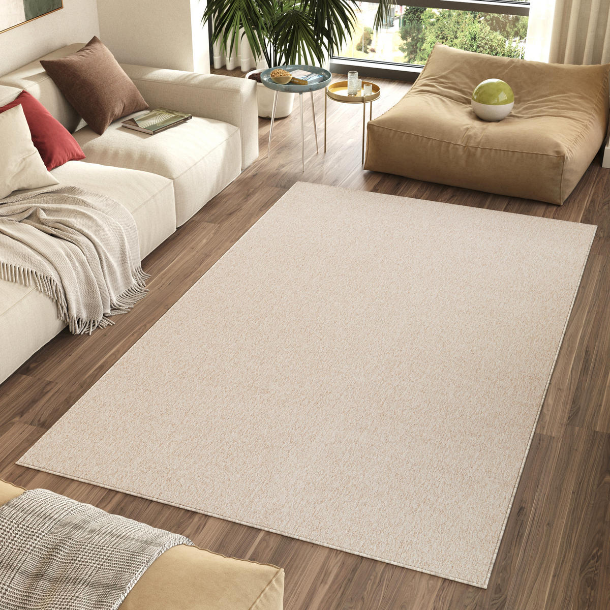 TEPPICH NIZZA Creme 300/400 cm - Creme, Kunststoff (300/400cm) - Tapiso