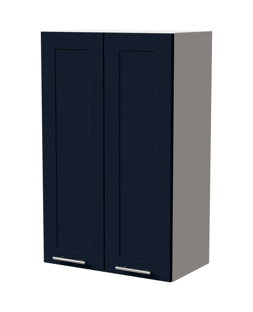 HÄNGESCHRANK Oslo W4/60 Weiß / Indigo Matt 60 / 32,5 / 96cm - Weiß/Dunkelblau, Holz/Holzwerkstoff (60/96/32.5cm) - Feldmann-Wohnen