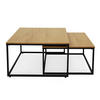 COUCHTISCH 2er Set quadratisch Eiche hell - Hellbraun, Holzwerkstoff (70/70/42cm) - Home Collective