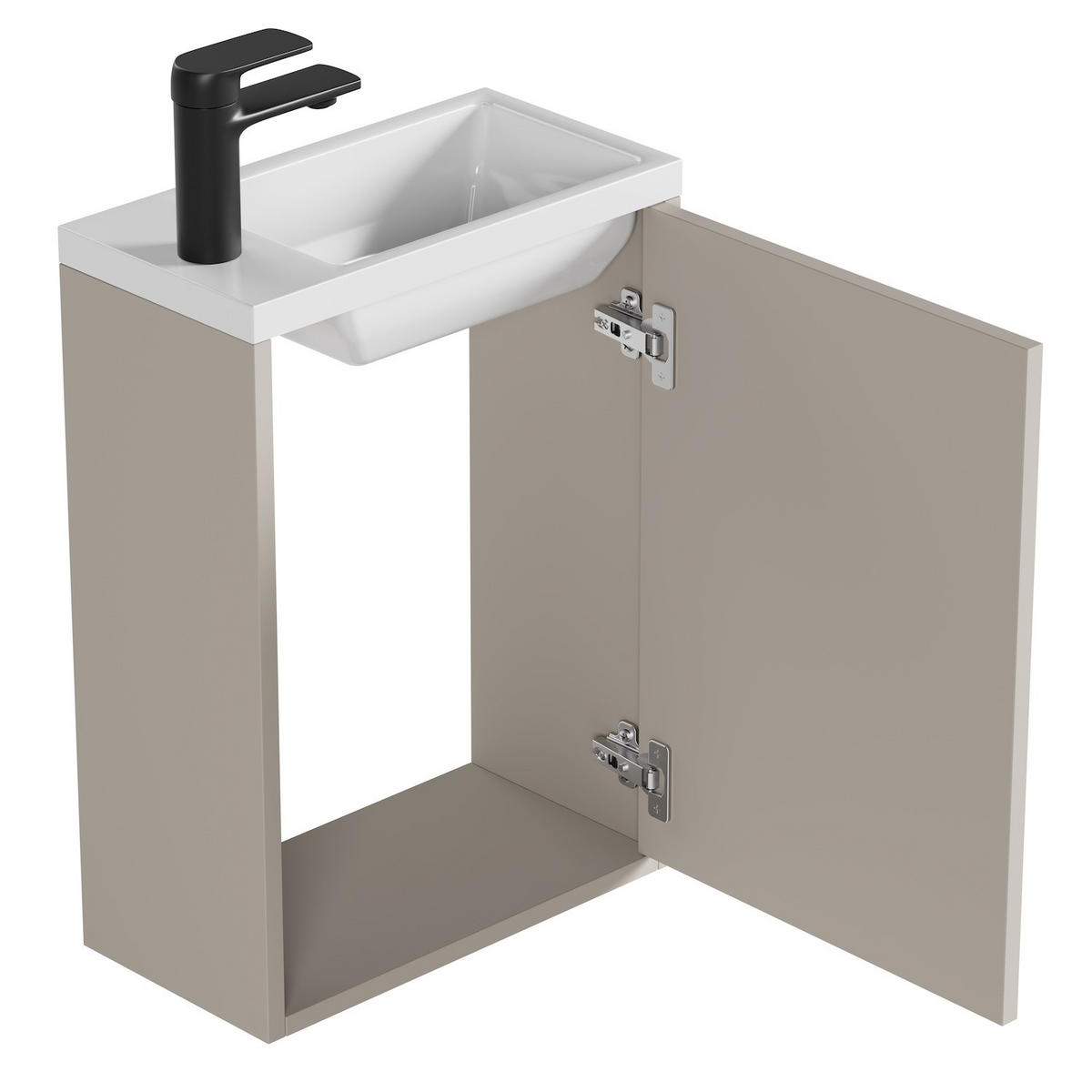GÄSTE-WC-MÖBELSET Florence 2 Teile Cashmere - 40 x 22 x 50 cm - Kaschmir, Holz (40/50/22cm) - Badplaats