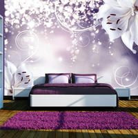SELBSTKLEBENDE FOTOTAPETE Lila 98/70 cm - Lila/Weiß, Kunststoff/Textil (98/1cm) - KUNSTLOFT