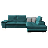 ECKSOFA Cotere, Seite: Rechts - Türkis, Holz/Textil (270/202cm) - MIRJAN24
