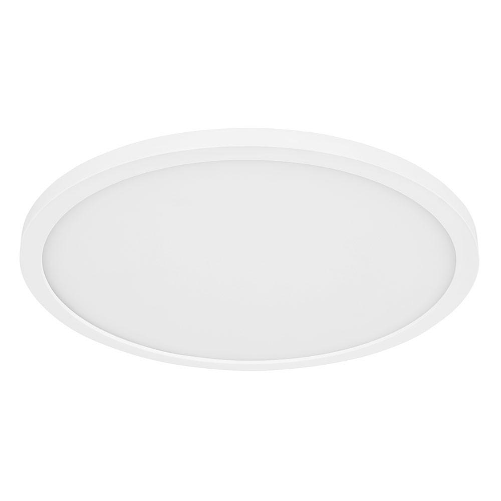 LED DECKENLEUCHTE Kunststoff Weiß Opal - Weiß, Kunststoff (42/42/2.5cm) - Globo Lighting