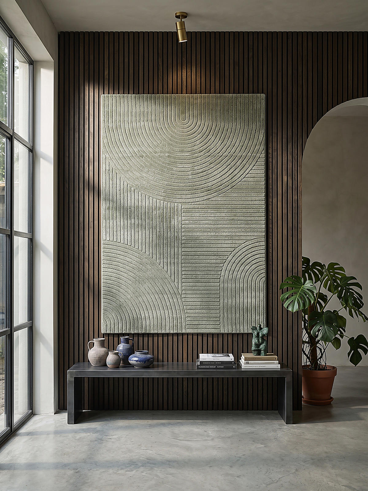 TEPPICH Kurzflor CETINA Geometrisch Polypropylen-Polyester Grün 80 x 150 cm - Grün, Textil (80/150cm) - KADIMA DESIGN