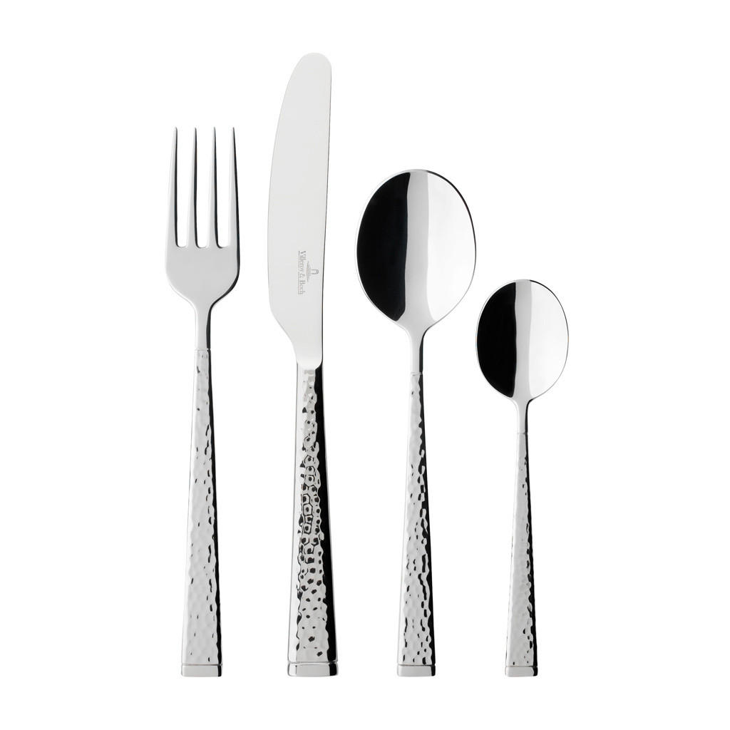 TAFELBESTECK Blacksmith silber 24er Set - Silberfarben, Metall - Villeroy & Boch