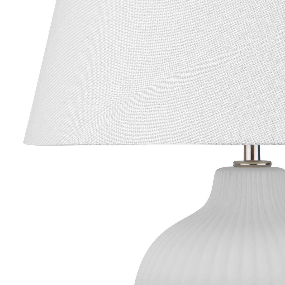TISCHLAMPE Fergus 33/33/52 cm - Weiß, Keramik (33/33/52cm) - Beliani