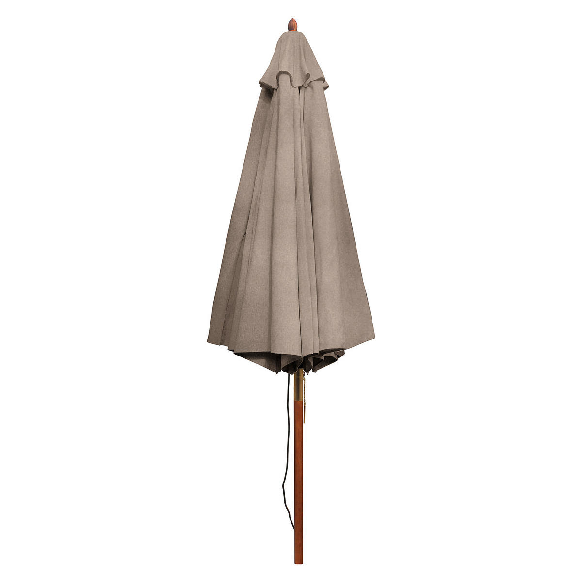 SONNENSCHIRM - Grau - Taupe, Holz/Textil (200/200cm) - home24