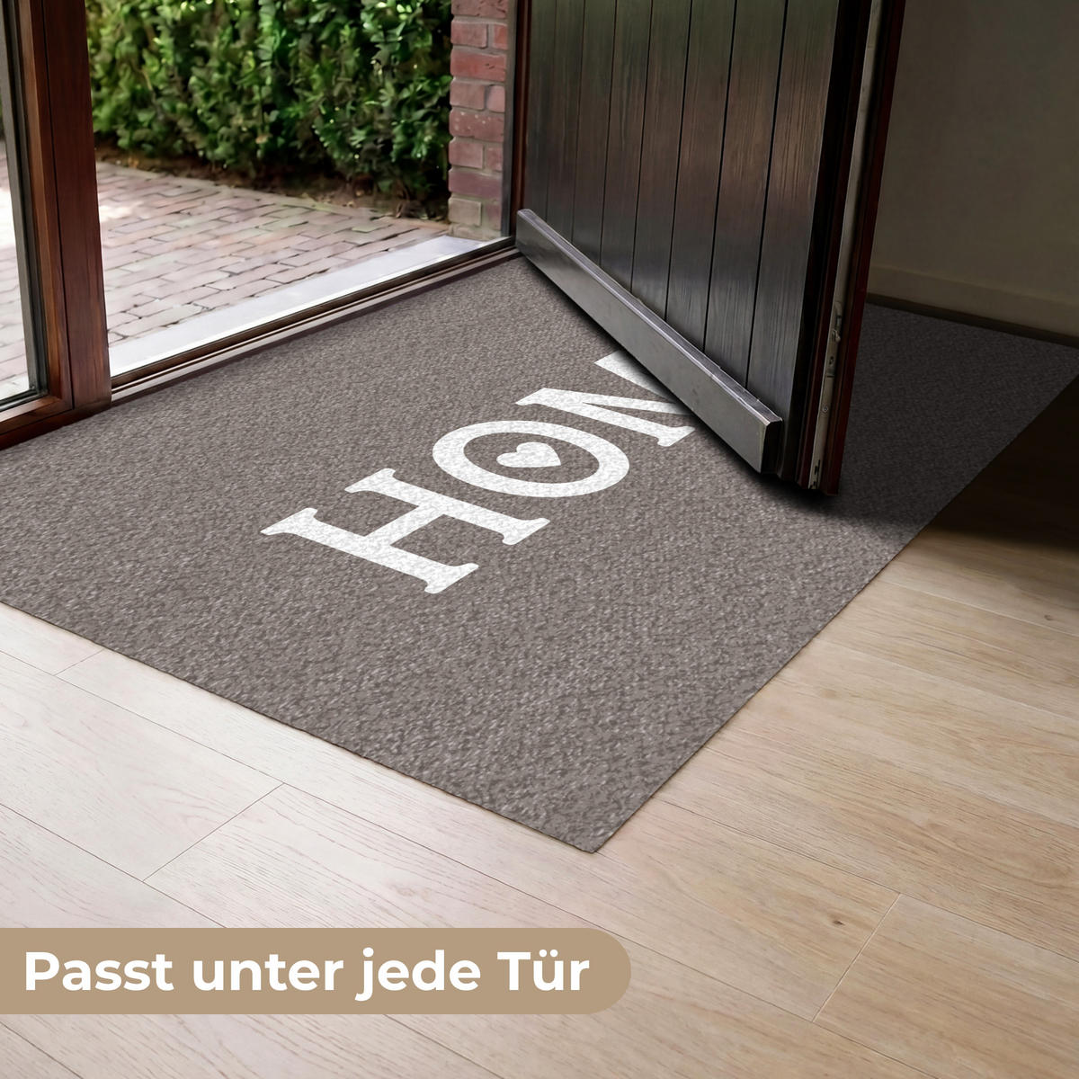 ROHOŽKA Home - Text - Taupe 120x80 cm - šedohnědá, textil/umělá hmota (120/0.4cm) - MuchoWow