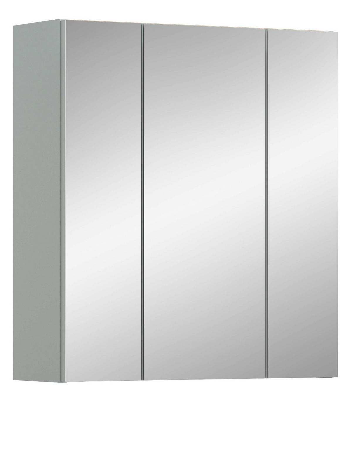 SPIEGELSCHRANK grün, Badschrank skandinavisch 3-türig 60 x 68 cm - Eichefarben/Grün, Glas/Holzwerkstoff (60/68/19cm) - Inn.Furn