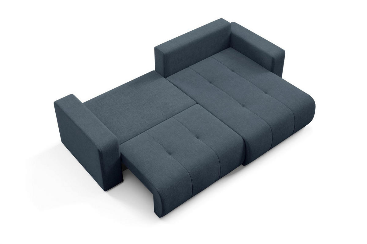 ECKSOFA Augusto - Blau, Holzwerkstoff/Textil (244/149cm) - Fun Möbel