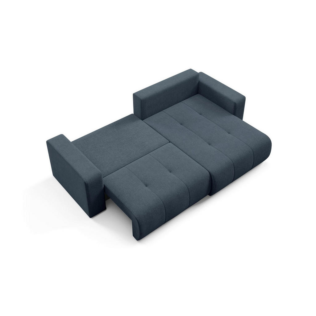 Thumbnail - Fun Möbel Ecksofa, Blau, Textil, Ottomane rechts, 244x149 cm, Wohnzimmer, Sofas & Couches, Wohnlandschaften, Ecksofas