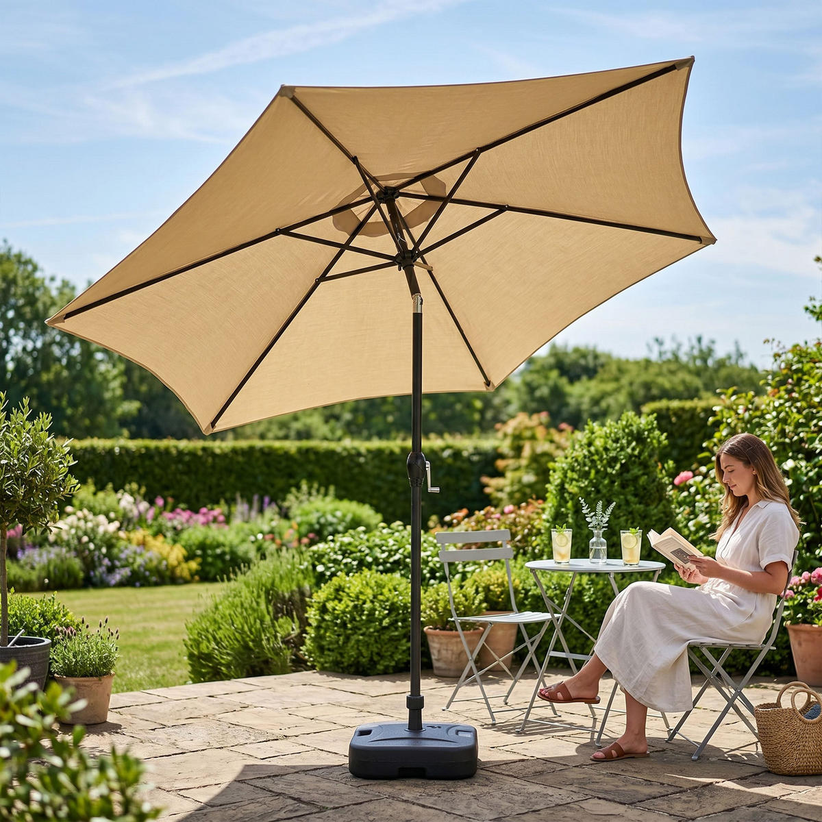 SONNENSCHRIM Beige 235/270 cm - Beige/Schwarz, Metall (270/270cm) - Akord