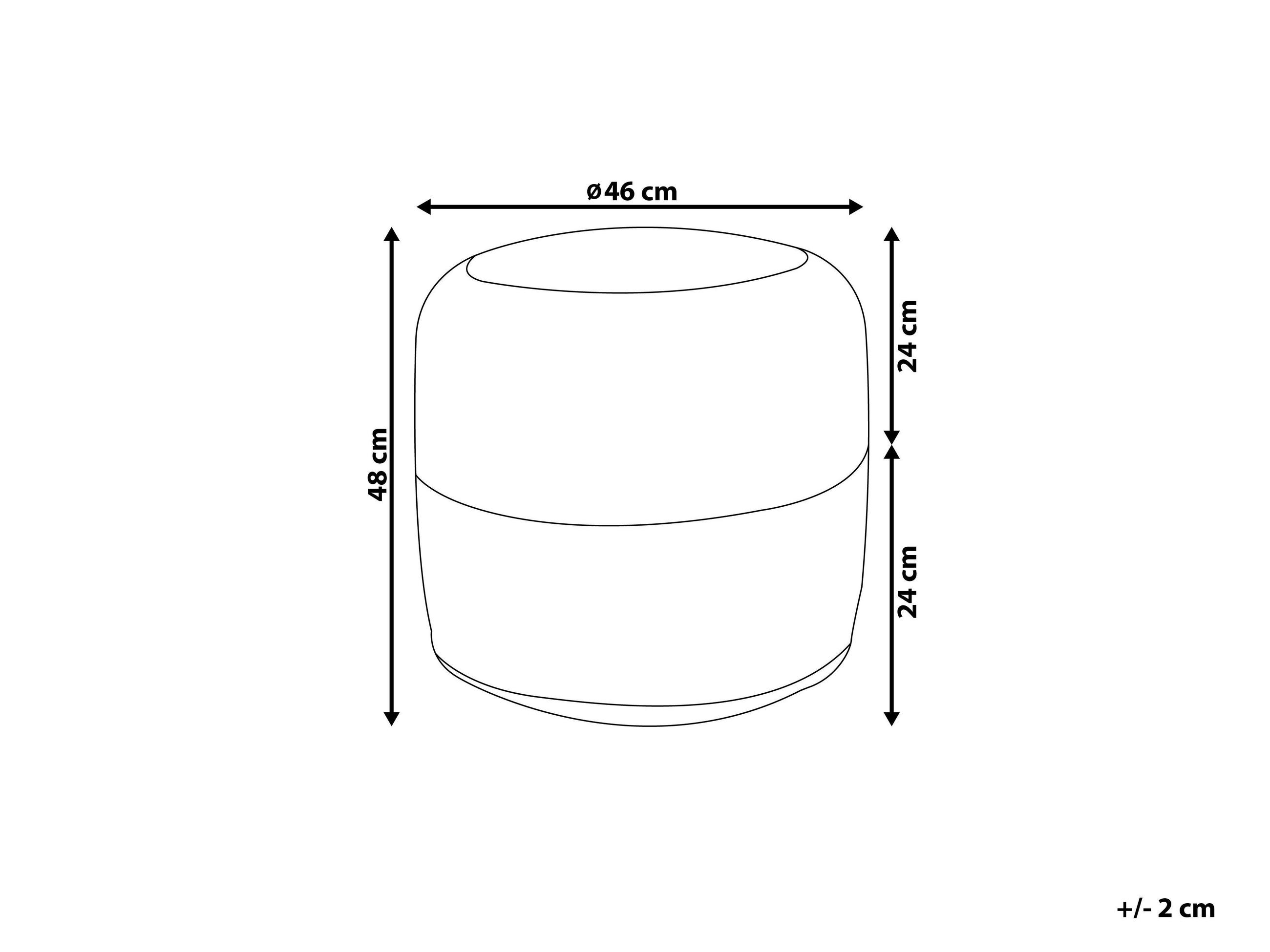 Thumbnail - Beliani Pouf, Schwarz, Textil, 1-Sitzer, Rund, 46x48x46 cm, Wohnzimmer, Hocker, Poufs