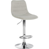 BARHOCKER Stoff creme - Chromfarben/Creme, Textil/Metall (45/89/46cm) - CLP