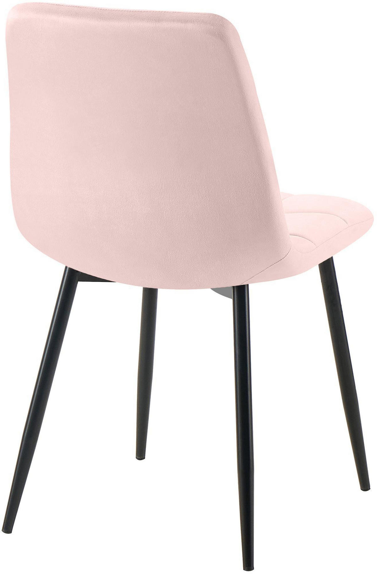STUHL Samt Pink - Pink/Schwarz, Textil/Metall (45/84/55cm) - CLP