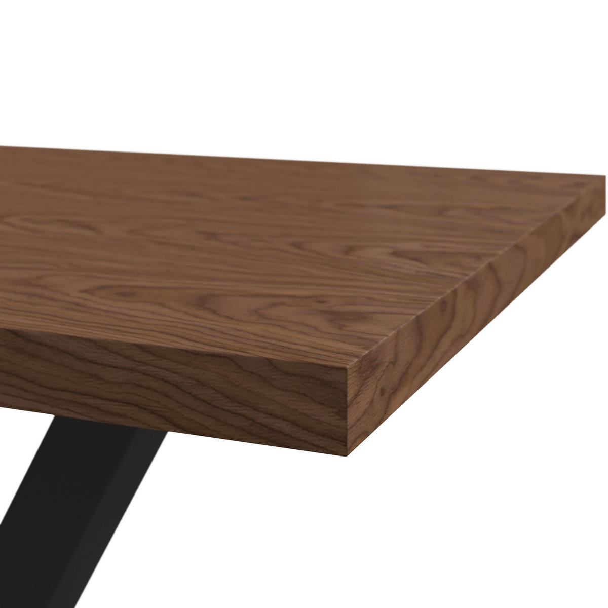 ESSTISCH Loca Walnussfarben MDF ca. 140 /80 /76 cm - Walnussfarben, Holz (80/140/76cm) - Bessagi Home