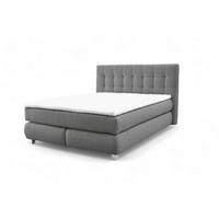 BOXSPRINGBETT Ben mit Pocketmatratze und Bonellmatratze inkl. Topper - Grau, Textil (220/200cm) - AN-Moebel 4u