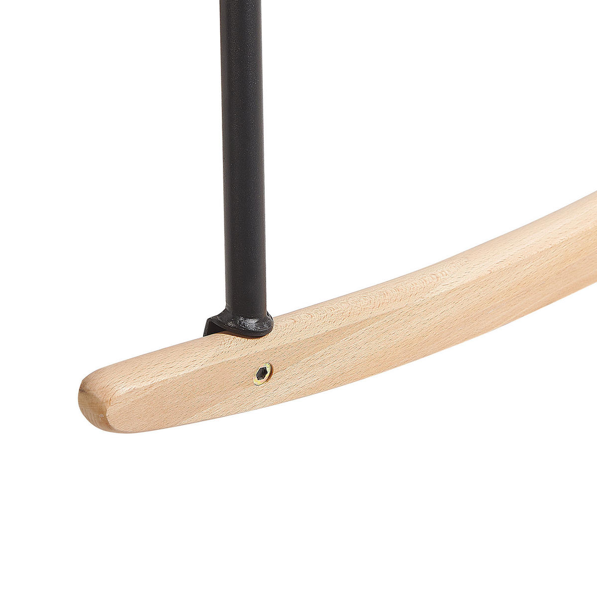 SCHAUKELSTUHL Samtstoff Grau Liarum - Grau, Holz/Textil (60/82/74cm) - Beliani