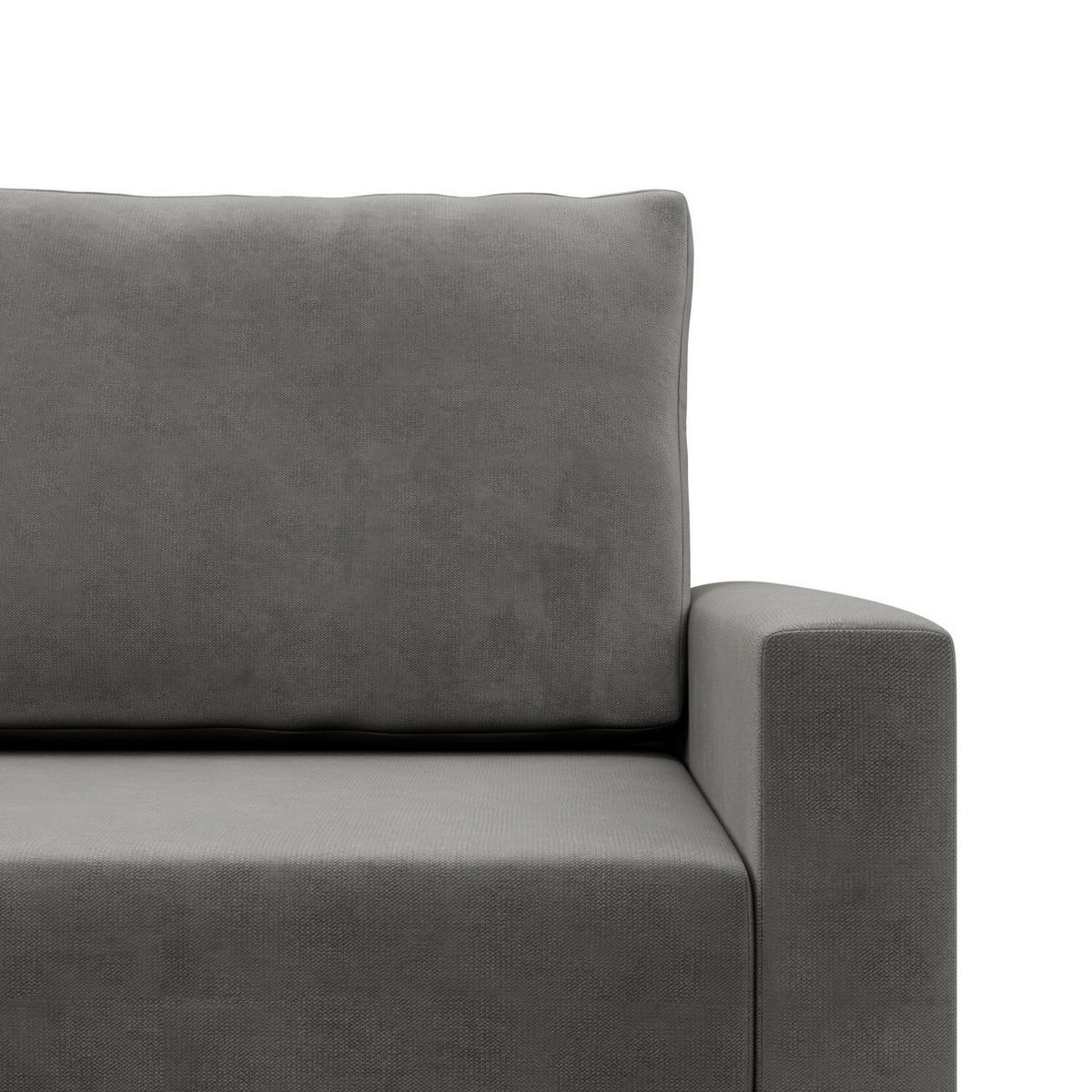 SOFA Blank hellgrau 212/92/92 - Hellgrau, Textil (212/92/92cm) - SIMKAM Furniture
