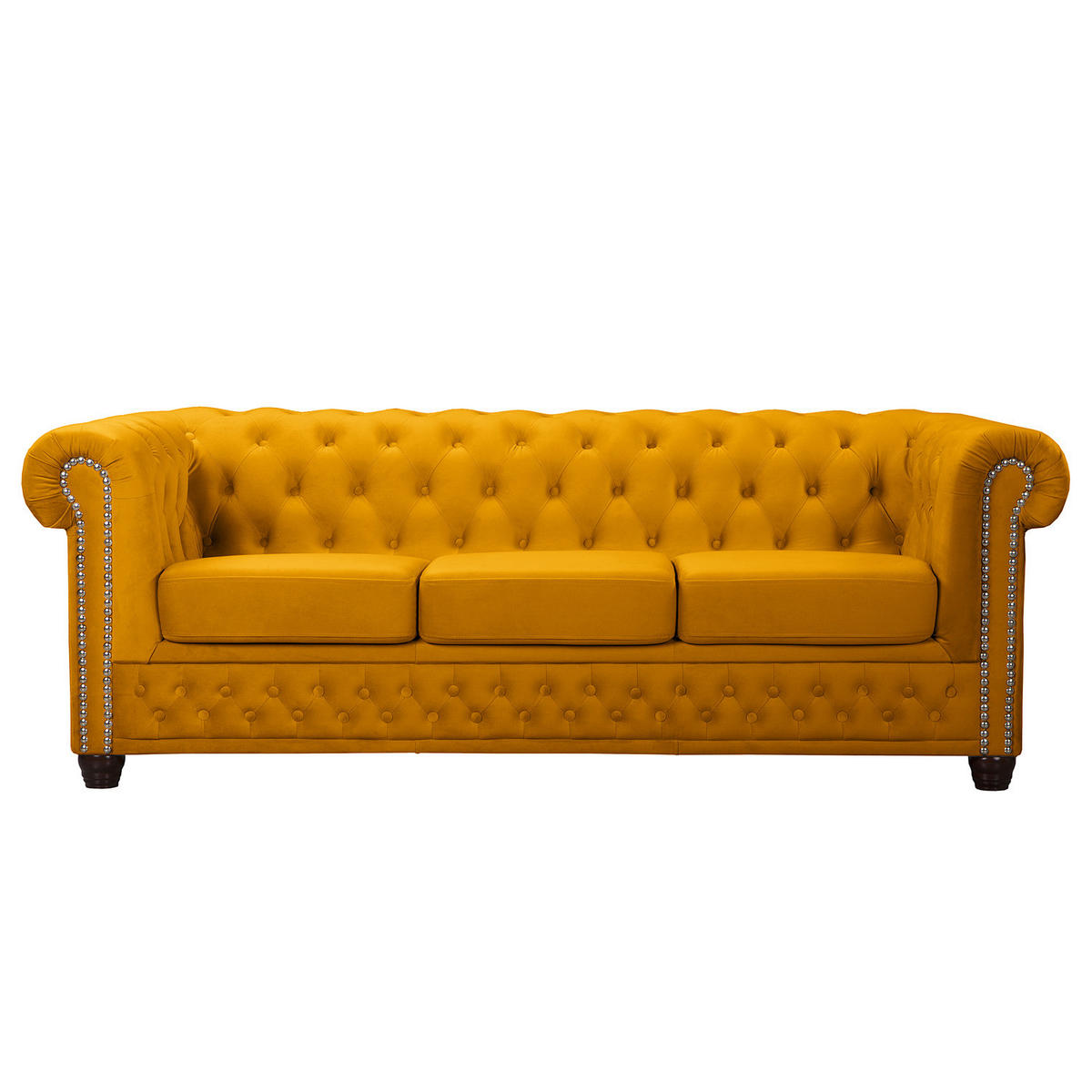 3-SITZER SOFA - Gelb, Textil (203/72/86cm) - home24