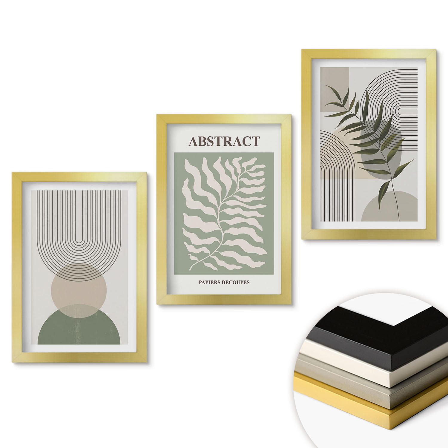 ArtPrintCave Wandbilder Gold 20x30 cm