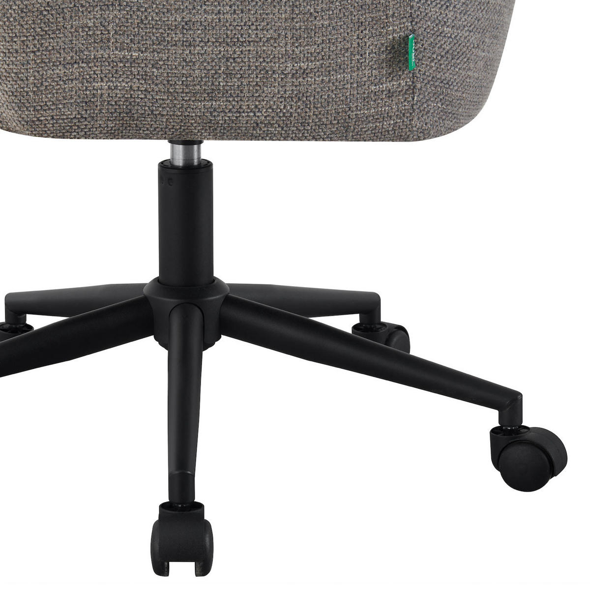 BÜROSTUHL LUCA Grau höhenverstellbar 360°drehbar - Schwarz/Grau, Kunststoff/Textil (61/83/64cm) - DUBI Möbel