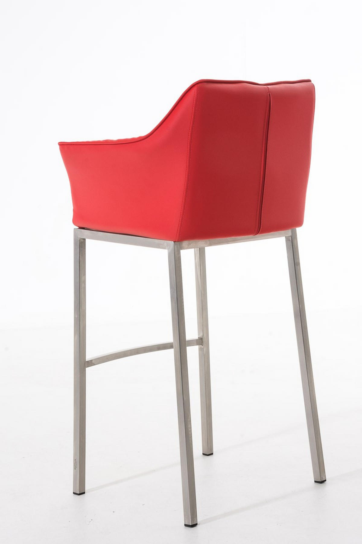 BARHOCKER Damaso 110x64x48 cm rot - Rot, Leder (64/110/48cm) - furnicato