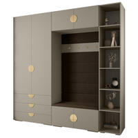GARDEROBEN-SET 236,7/240/47 - Kaschmir/Goldfarben, Holz/Kunststoff (240/236.7/47cm) - Abiks Möbel