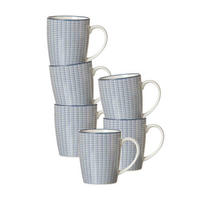 HENKELBECHER Royal Makoto blau-weiß 350 ml 6er Set - Blau/Weiß, Keramik (0.35L) - Ritzenhoff Breker
