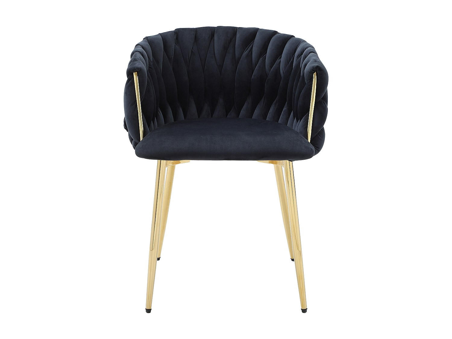 STUHL - 57 cm x 59 cm - samt - schwarz Elegano - Schwarz, Textil (57/74/59cm) - Vente-Unique