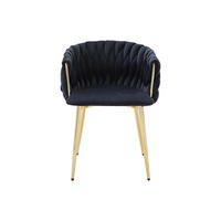 STUHL - 57 cm x 59 cm - samt - schwarz Elegano - Schwarz, Textil (57/74/59cm) - Vente-Unique
