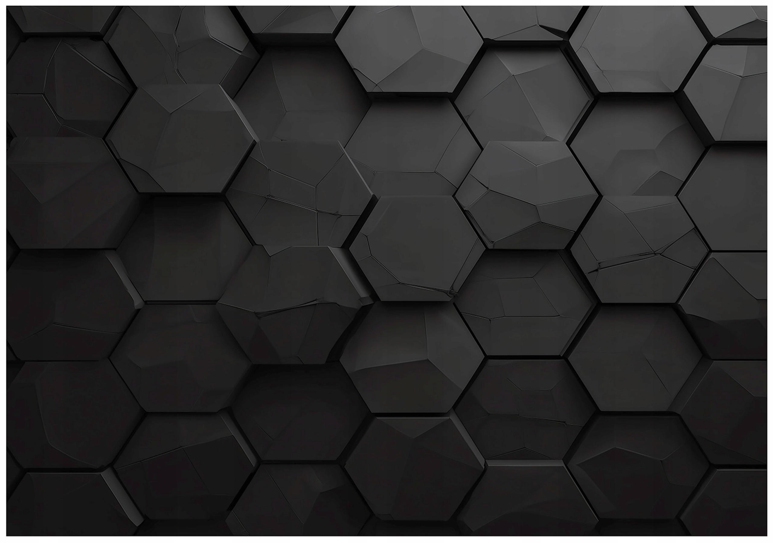 FOTOTAPETE Jungen Sechsecke Schwarz 300x210 cm - Multicolor, Papier (300/210cm) - Wallarena