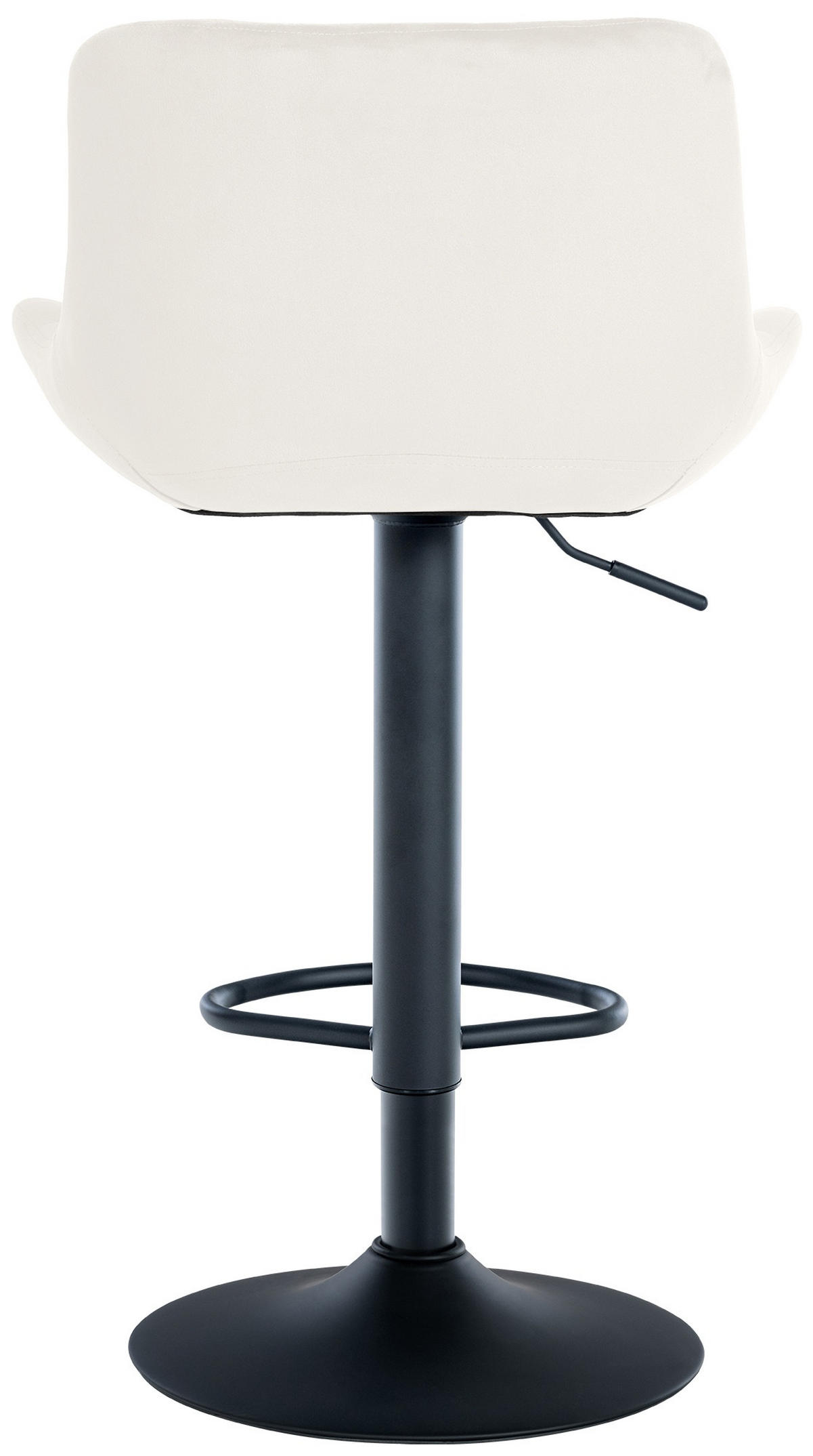 BARHOCKER 2er Set Samt creme - Creme/Schwarz, Textil/Metall (48/81/54cm) - CLP