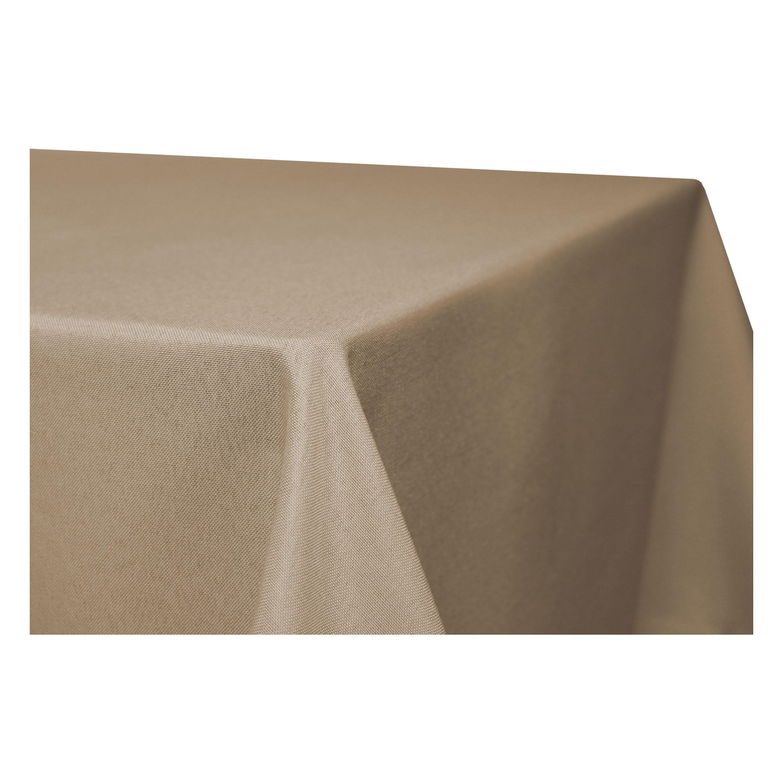 TISCHDECKE Leinenoptik 130/130 cm quadratisch Beige Natur - Beige, Textil (130/130cm) - TiborTex