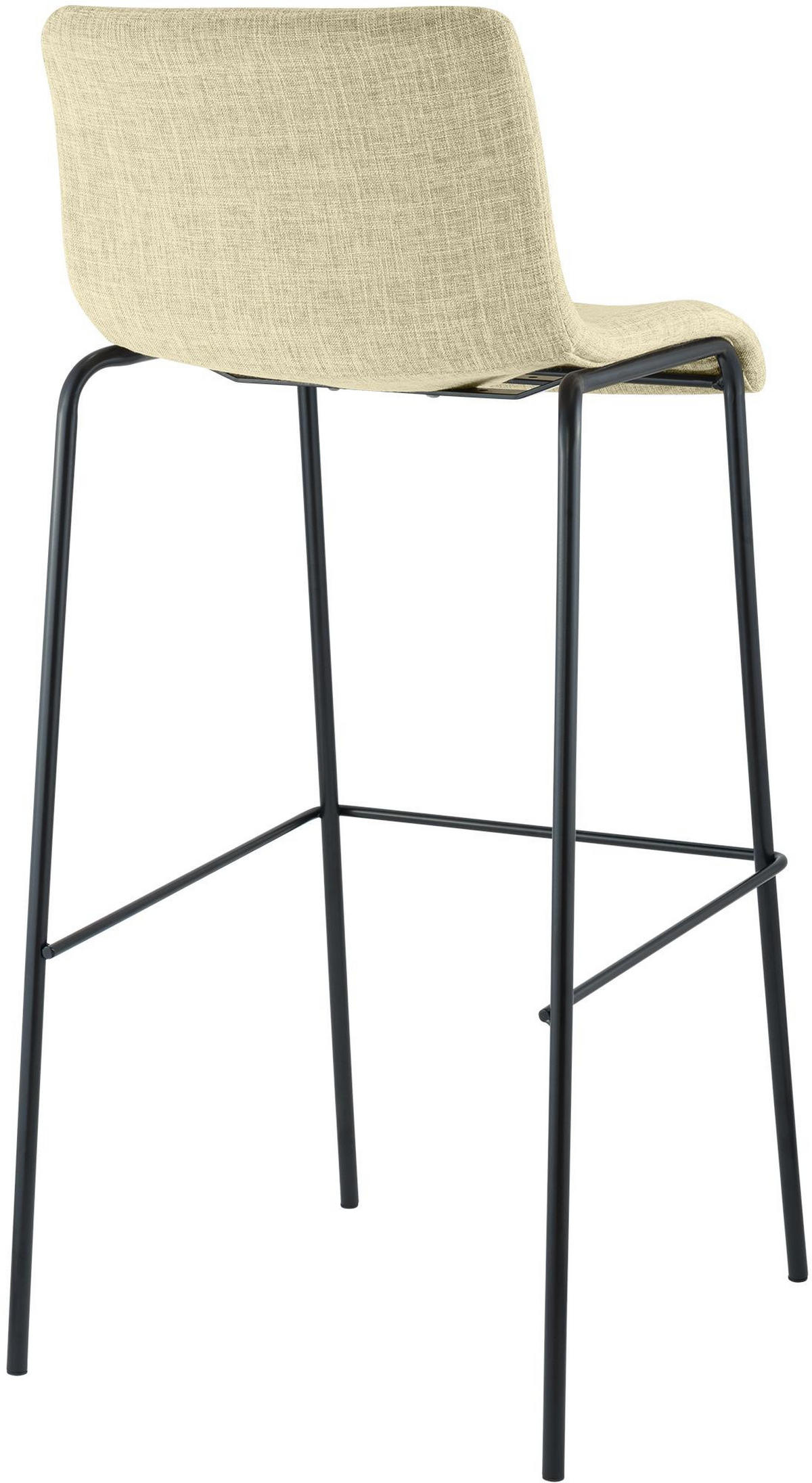 BARHOCKER Stoff Creme - Creme/Schwarz, Textil/Metall (43/100/48cm) - CLP