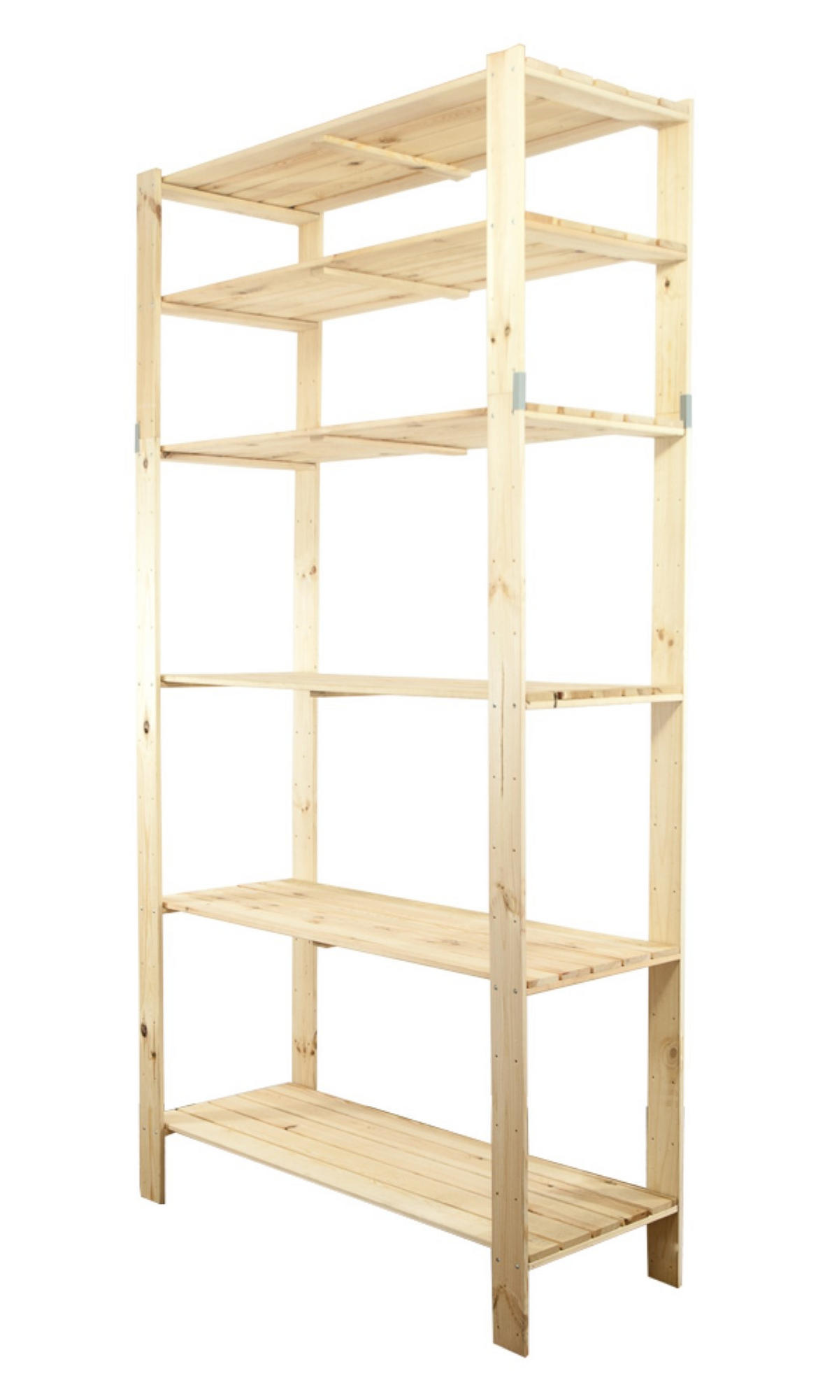 HOLZREGAL WOODLAND 230x120x50cm 6 Fachboden Kiefernholz Natur - Naturfarben, Holz (120/230/50cm) - PROREGAL