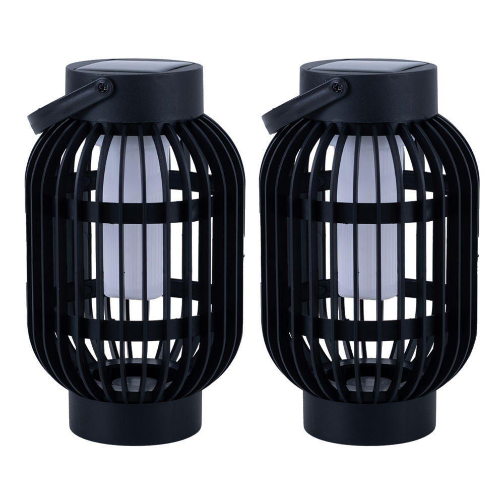 LED AUSSENLEUCHTE Solar Schwarz - Schwarz, Kunststoff (13/13/72.5cm)