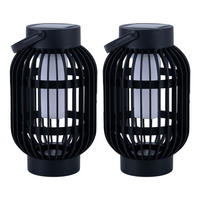 LED AUSSENLEUCHTE Solar Schwarz - Schwarz, Kunststoff (13/13/72.5cm)